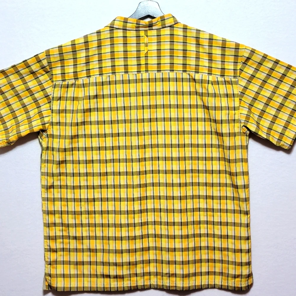 The North Face Men's Yellow Plaid Shirt SIZE‎ XL #735